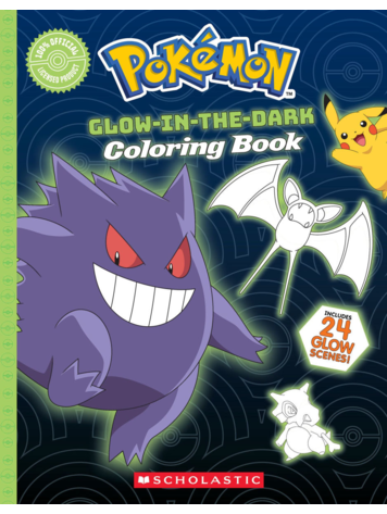 SCHOLASTIC INC. POKEMON GLOW IN THE DARK COLORING BOOK