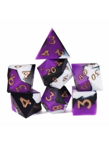 DND DICE NIGHT ORCHID SILICONE RPG DICE SET