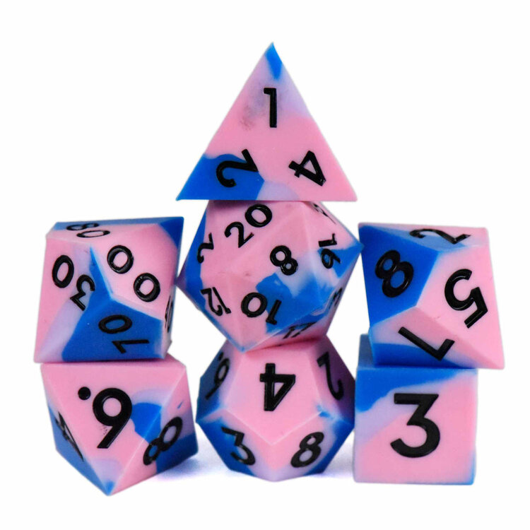 DND DICE CLOUDSCAPE SILICONE RPG DICE SET