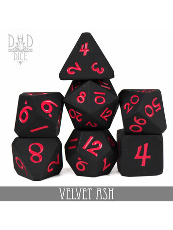 DND DICE VELVET ASH SILICONE RPG DICE SET