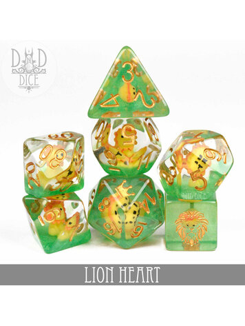 DND DICE LION HEART RPG DICE SET
