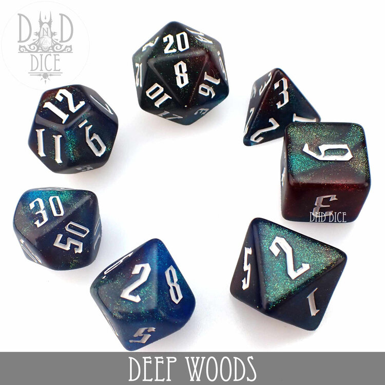 DND DICE DEEP WOODS RPG DICE SET