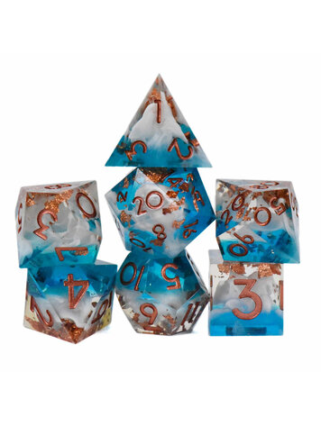DND DICE MISTY RIVER HANDMADE RPG DICE SET