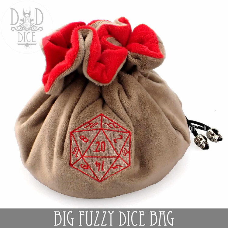 BIG FUZZY DICE BAG TAN