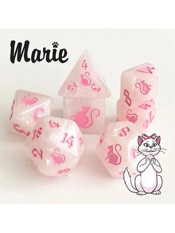 KITTY CLACKS MARIE 7 CT RPG DICE SET