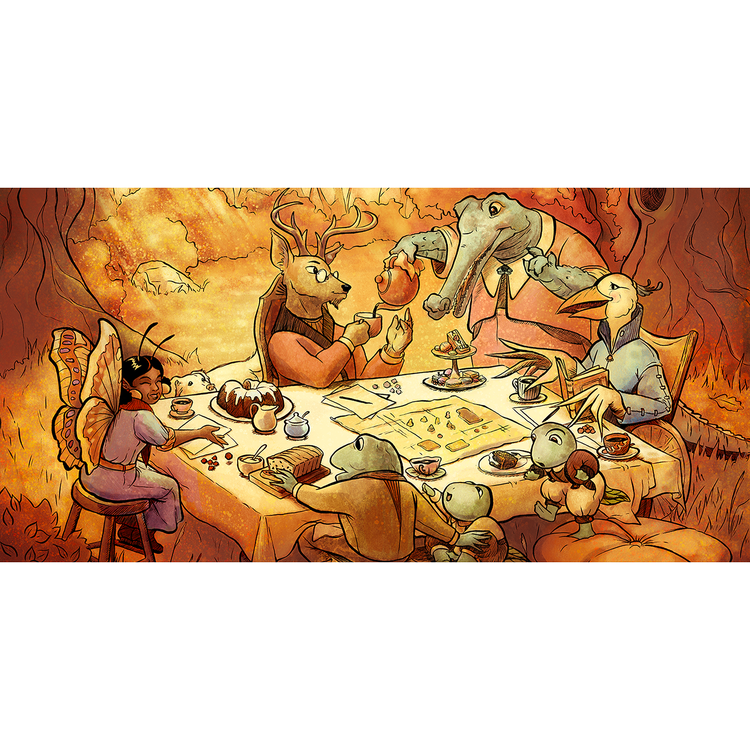 TEATIME ADVENTURES DICE MAT GAME NIGHT IN OAKENBEND