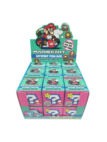 BOSTON AMERICA CORP. NINTENDO MARIO KART RACING CUP CANDY TIN BLIND BOX