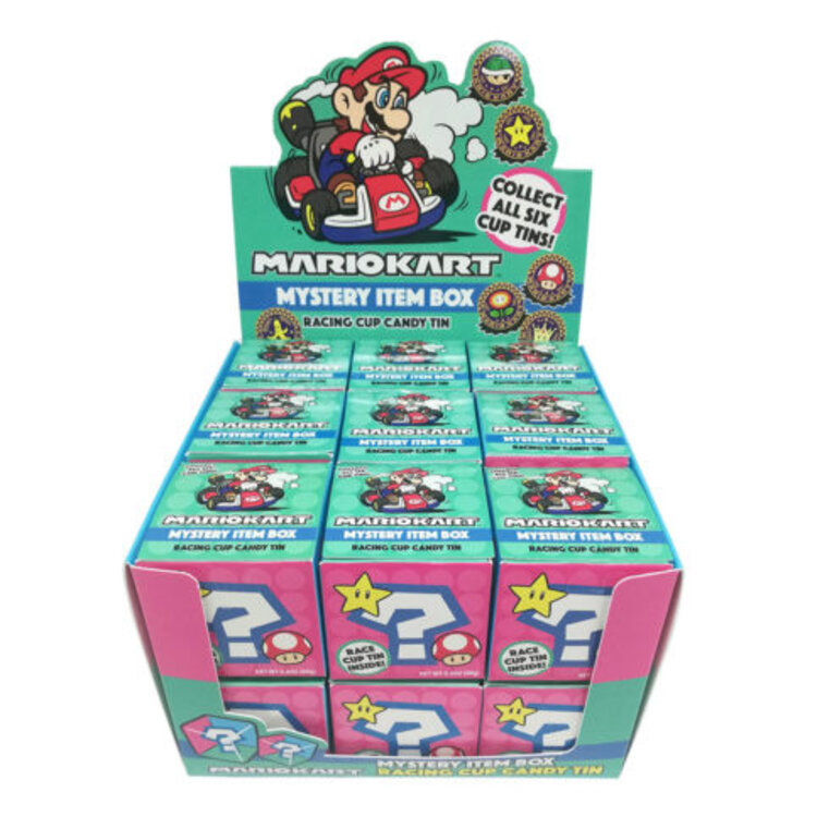 BOSTON AMERICA CORP. NINTENDO MARIO KART RACING CUP CANDY TIN BLIND BOX