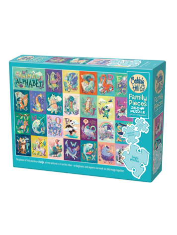 COBBLE HILL ANIMAL ALPHABET FAMILY PUZZLE 350 PC
