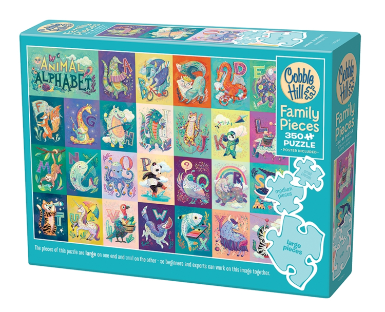 COBBLE HILL ANIMAL ALPHABET FAMILY PUZZLE 350 PC