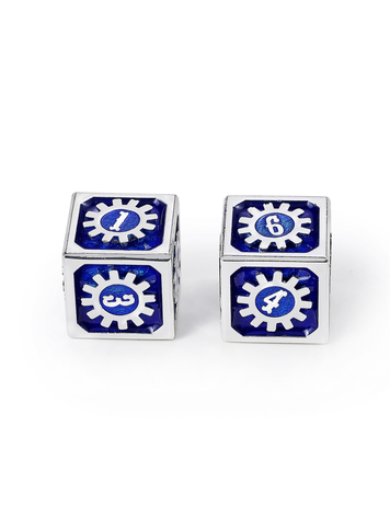 HYMGHO HYMGHO COGCRAFT FIDGET D6 - TESLA- BLUE & SILVER
