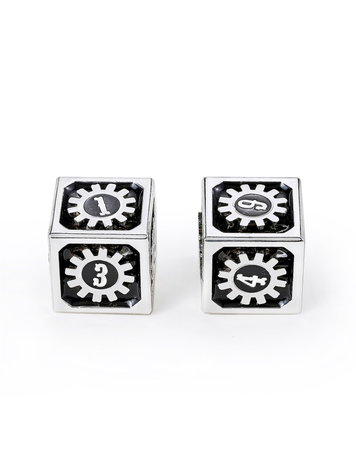 HYMGHO HYMGHO COGCRAFT FIDGET D6 - DIESEL - BLACK & SILVER