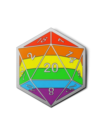 NORSE FOUNDRY PRIDE FLAG PIN RAINBOW D20