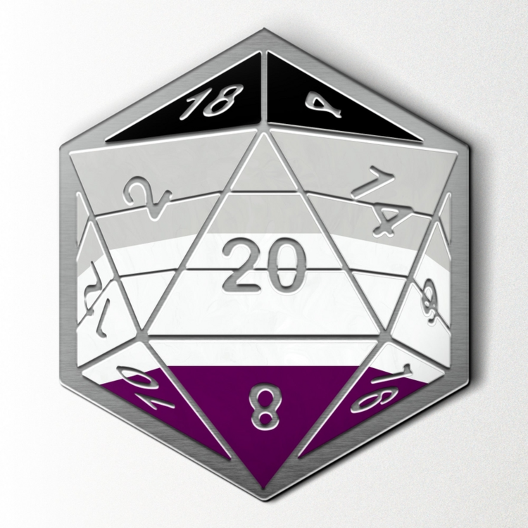 NORSE FOUNDRY PRIDE FLAG PIN ASEXUAL FLAG