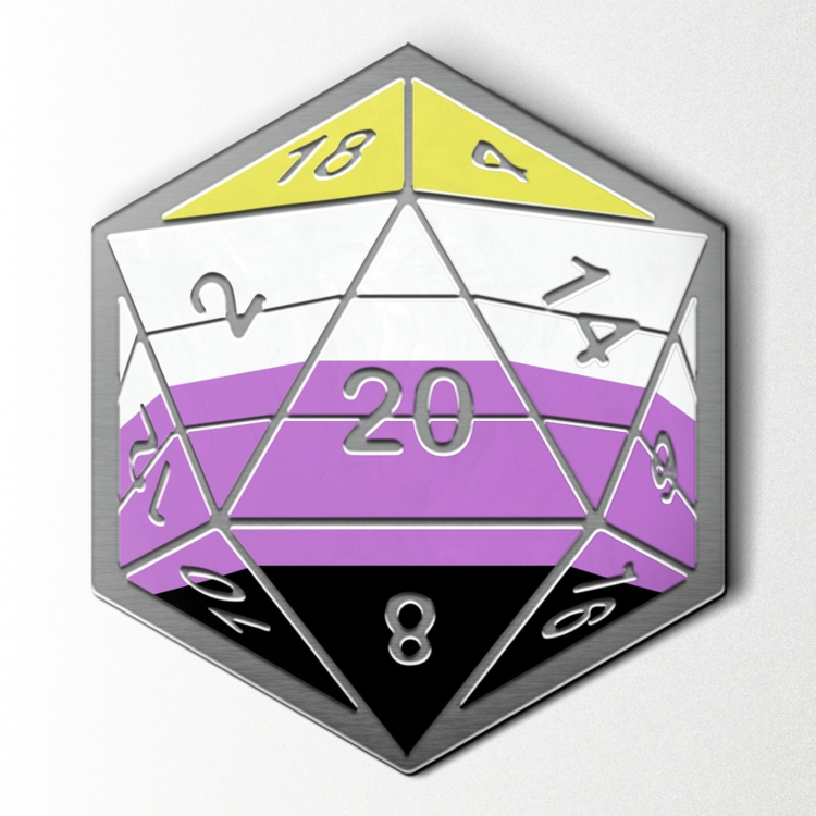 NORSE FOUNDRY PRIDE FLAG PIN NONBINARY FLAG