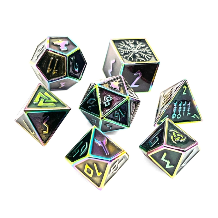 NORSE FOUNDRY FALLEN STAR METAL RPG DICE SET
