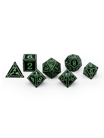 NORSE FOUNDRY IRONWORKS WITCHES HEART METAL RPG DICE SET