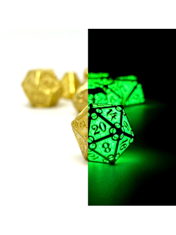 NORSE FOUNDRY DUNGEON DELVE ENCHANTED PARCHMENT METAL RPG DICE SET