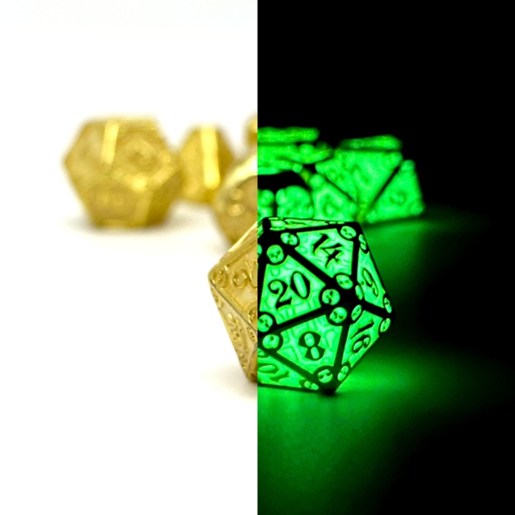 NORSE FOUNDRY DUNGEON DELVE ENCHANTED PARCHMENT METAL RPG DICE SET