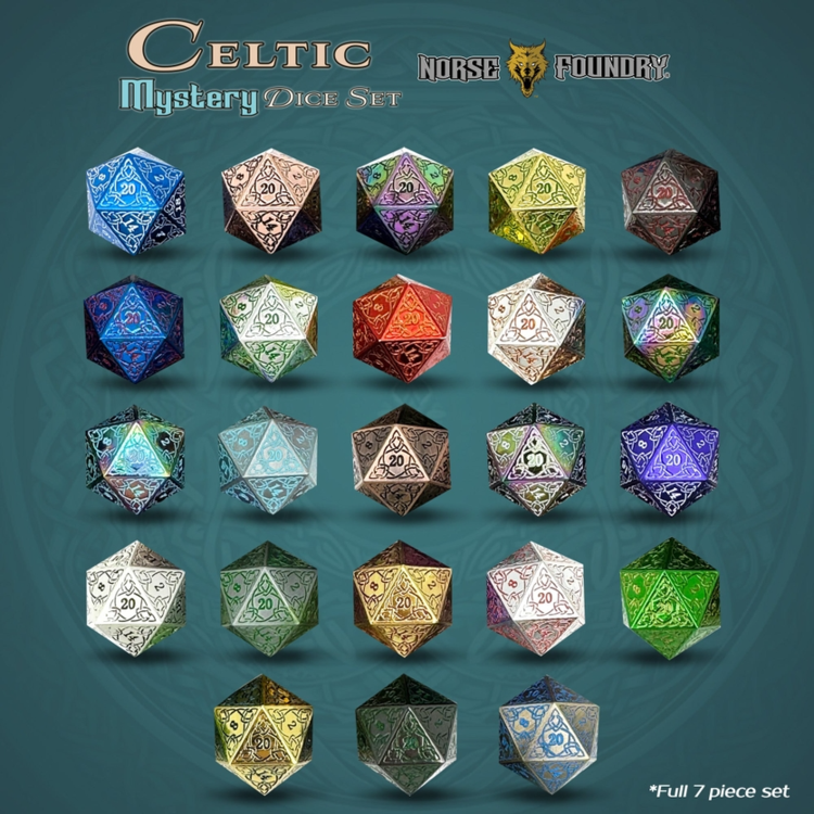 NORSE FOUNDRY CELTIC MYSTERY METAL DICE SET