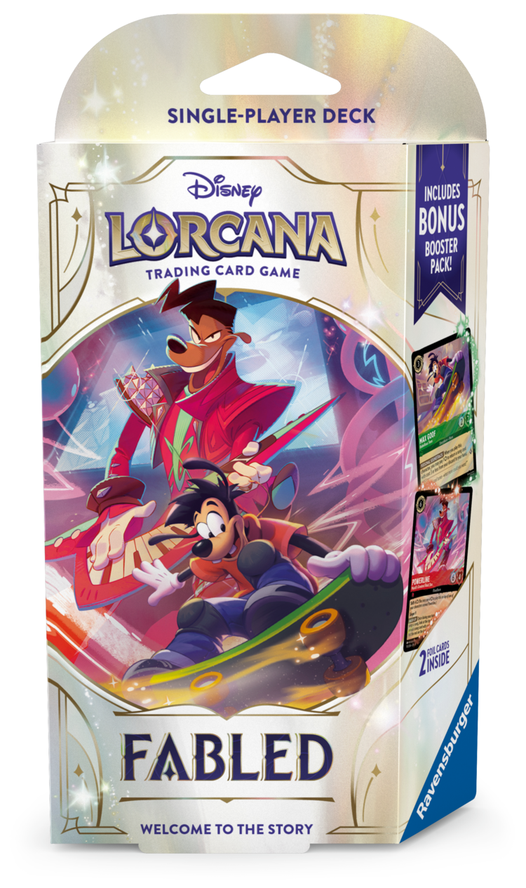 DISNEY LORCANA TCG FABLED STARTER DECK MAX AND POWERLINE
