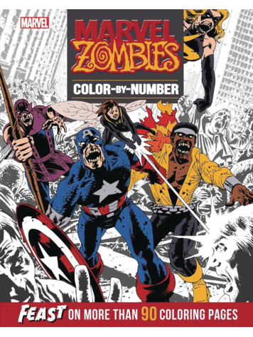 THUNDER BAY PRESS MARVEL ZOMBIES COLOR-BY-NUMBER COLORING BOOK