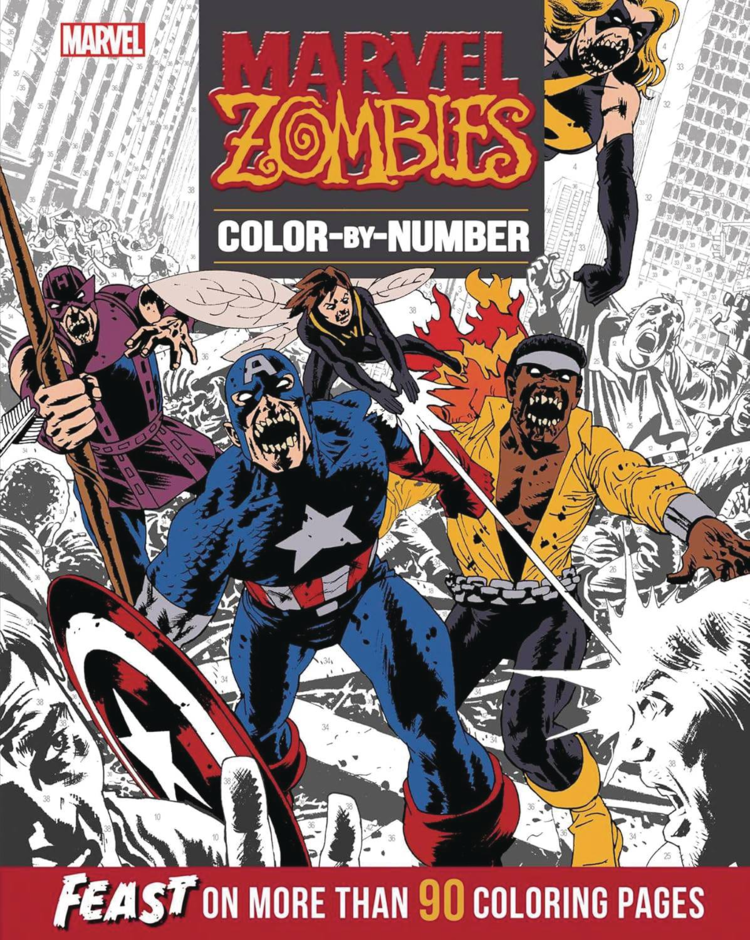 THUNDER BAY PRESS MARVEL ZOMBIES COLOR-BY-NUMBER COLORING BOOK