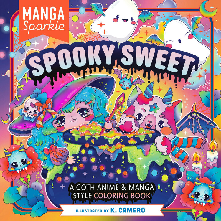 ST MARTINS MANGA SPARKLE SPOOKY SWEET CITY COLORING BOOK