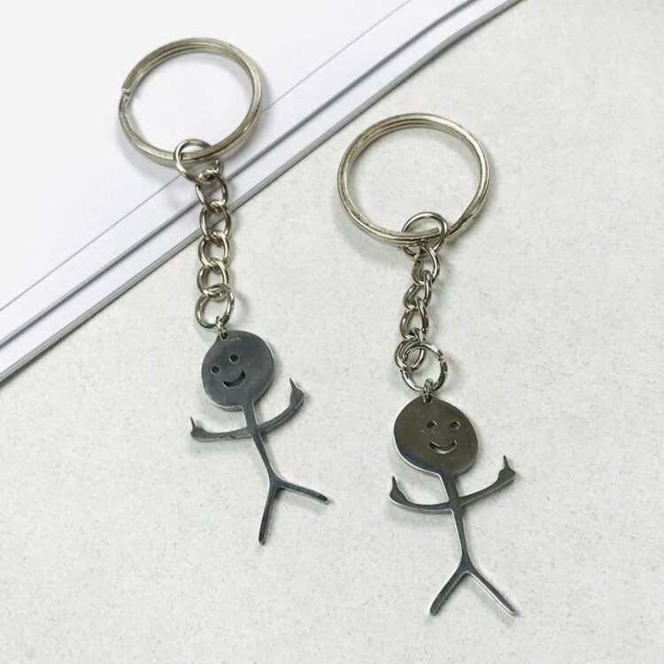 STICKMAN MIDDLE FINGER KEYCHAIN