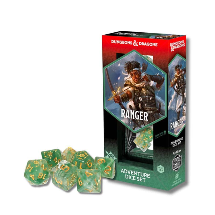 D&D ADVENTURE DICE SET RANGER GREEN/WHITE