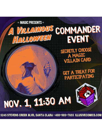 WIZARDS OF THE COAST MTG VILLAINOUS HALLOWEEN COMMANDER EVENT 11/1 @ 11;30 AM