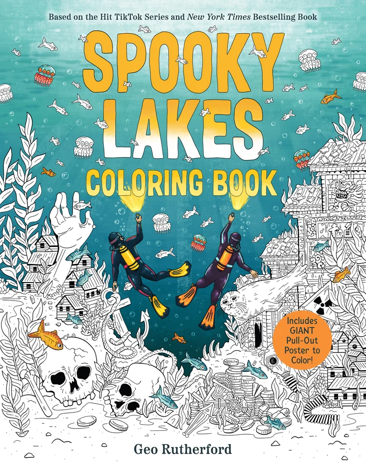 ABRAMS SPOOKY LAKES COLORING BOOK SC