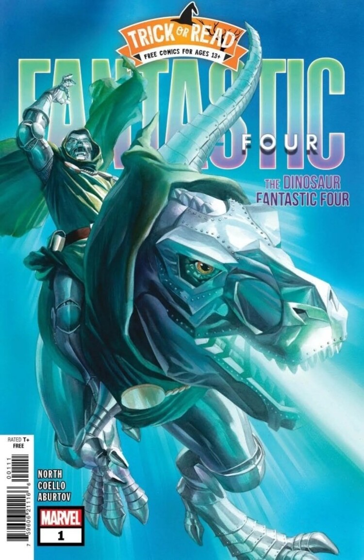 MARVEL COMICS FANTASTIC FOUR THE DINOSAUR FANTASTIC FOUR #1 HALLOWEEN TRICK-OR-READ 2024