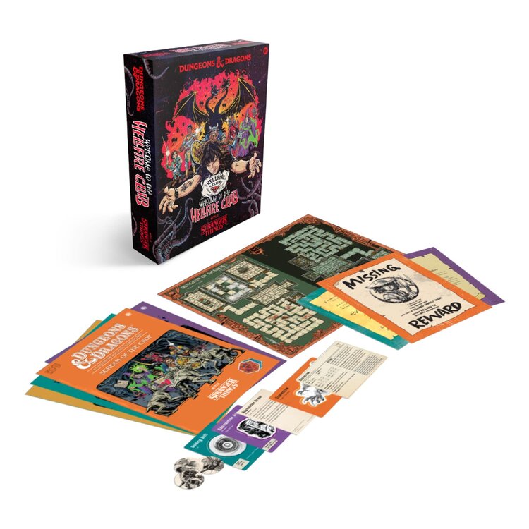 WIZARDS OF THE COAST DUNGEONS AND DRAGONS STRANGER THINGS WELCOME TO THE HELLFIRE CLUB STARTER SET