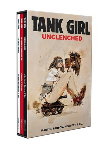 TITAN COMICS TANK GIRL UNCLENCHED TP SLIPCASE SET DIRECT MARKET EDITION ASHLEY WOOD CVR TITAN COMICS TANK GIRL UNCLENCHED TP SLIPCASE SET DIRECT MARKET EDITION ASHLEY WOOD CVR
