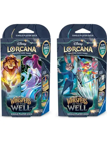 RAVENSBURGER LORCANA WHISPERS IN THE WELL STARTER DECK PAIR PREORDER