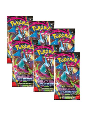 POKEMON COMPANY INTERNATIONAL POKEMON PHANTASMAL FLAMES SET OF 6 BOOSTER PACKS PREORDER