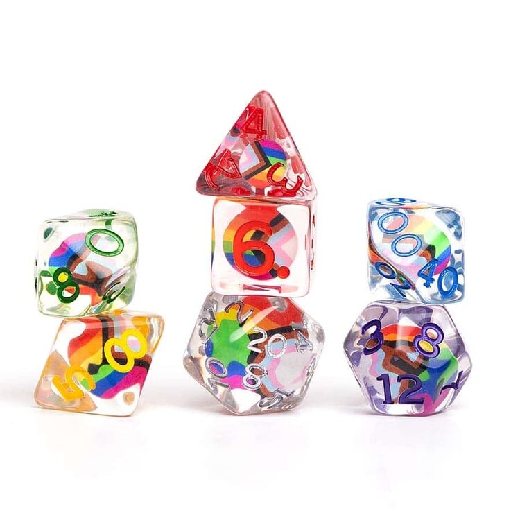 DUNGEONS & DRAGONS PROGRESS PRIDE DICE SET