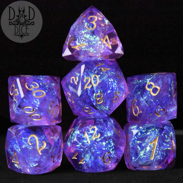 DND DICE CROWN JEWELS IMPERIAL HANDMADE RPG DICE SET