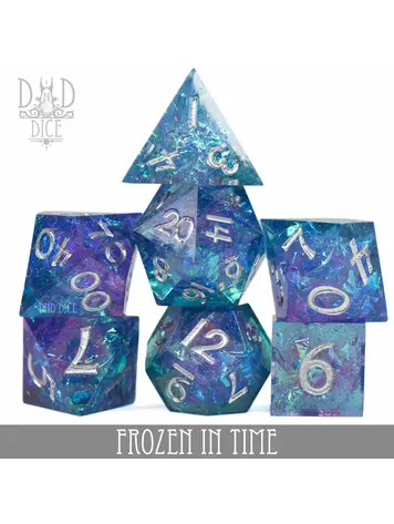 DND DICE FROZEN IN TIME HANDMADE RPG DICE SET
