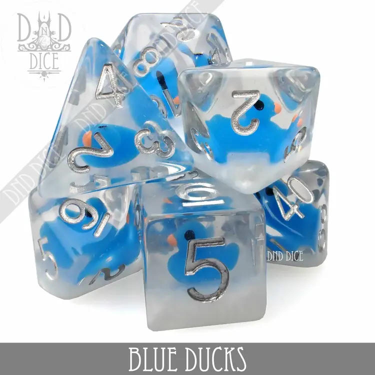 DND DICE BLUE DUCKS RPG DICE SET