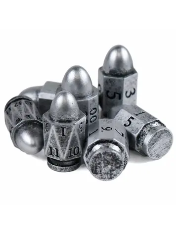 DND DICE SILVER BULLETS RPG DICE SET