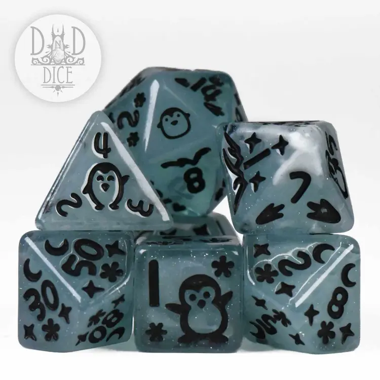 DND DICE PENGUIN PALS RPG DICE SET