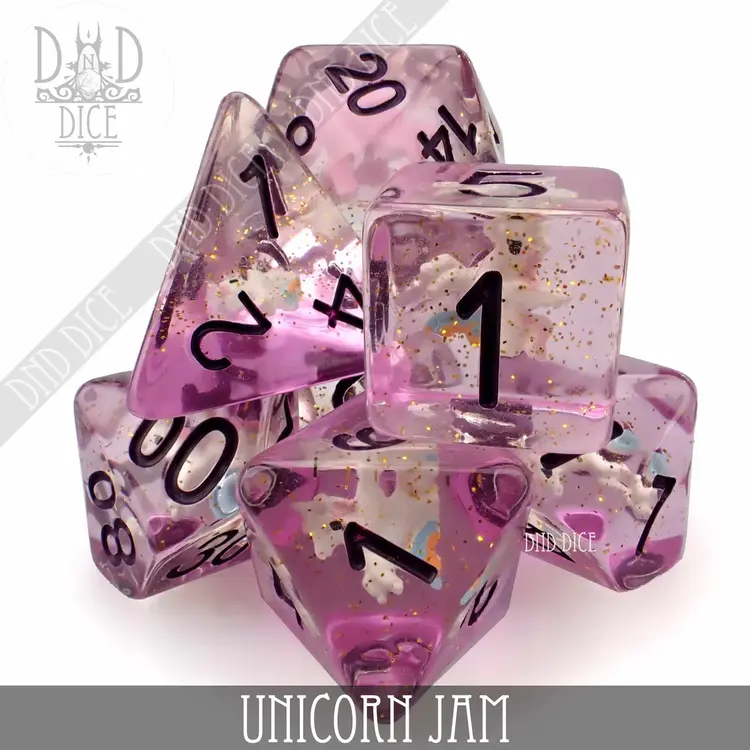 DND DICE UNICORN JAM RPG DICE SET