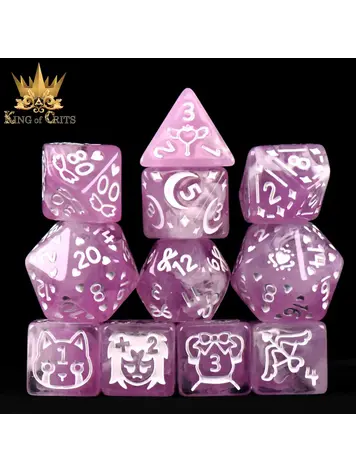 DND DICE MAGICAL GIRLS 11 DICE RPG SET