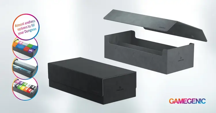 GAMEGENIC GAMEGENIC DUNGEON 1100+ CONVERTIBLE DECK BOX MIDNIGHT GRAY