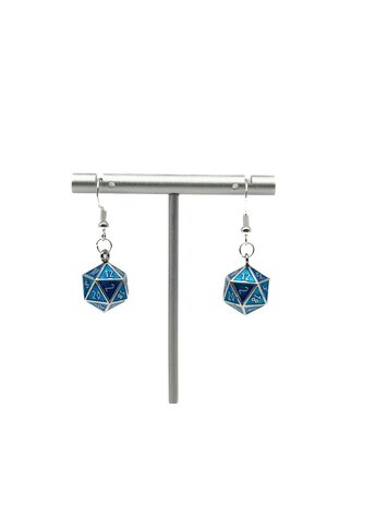 NORSE FOUNDRY IOUN STONE D20 EARRINGS WITCHES FIRE