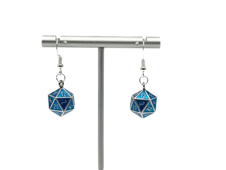 NORSE FOUNDRY IOUN STONE D20 EARRINGS WITCHES FIRE