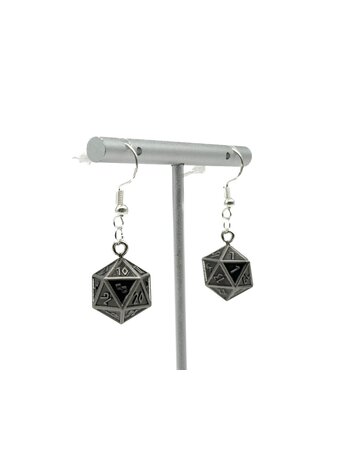 NORSE FOUNDRY IOUN STONE D20 EARRINGS CURSED BLADE