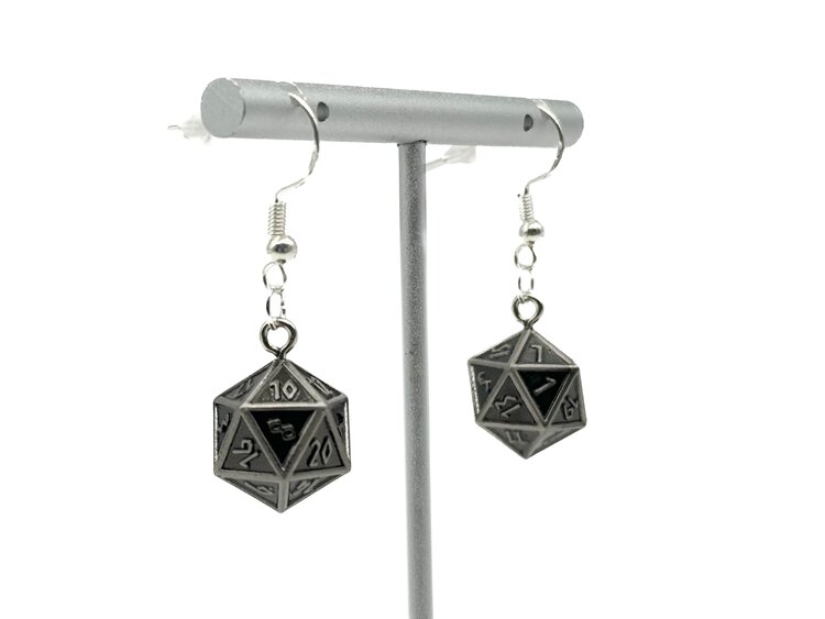 NORSE FOUNDRY IOUN STONE D20 EARRINGS CURSED BLADE